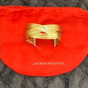 Anthropologie- Gold braided bracelet